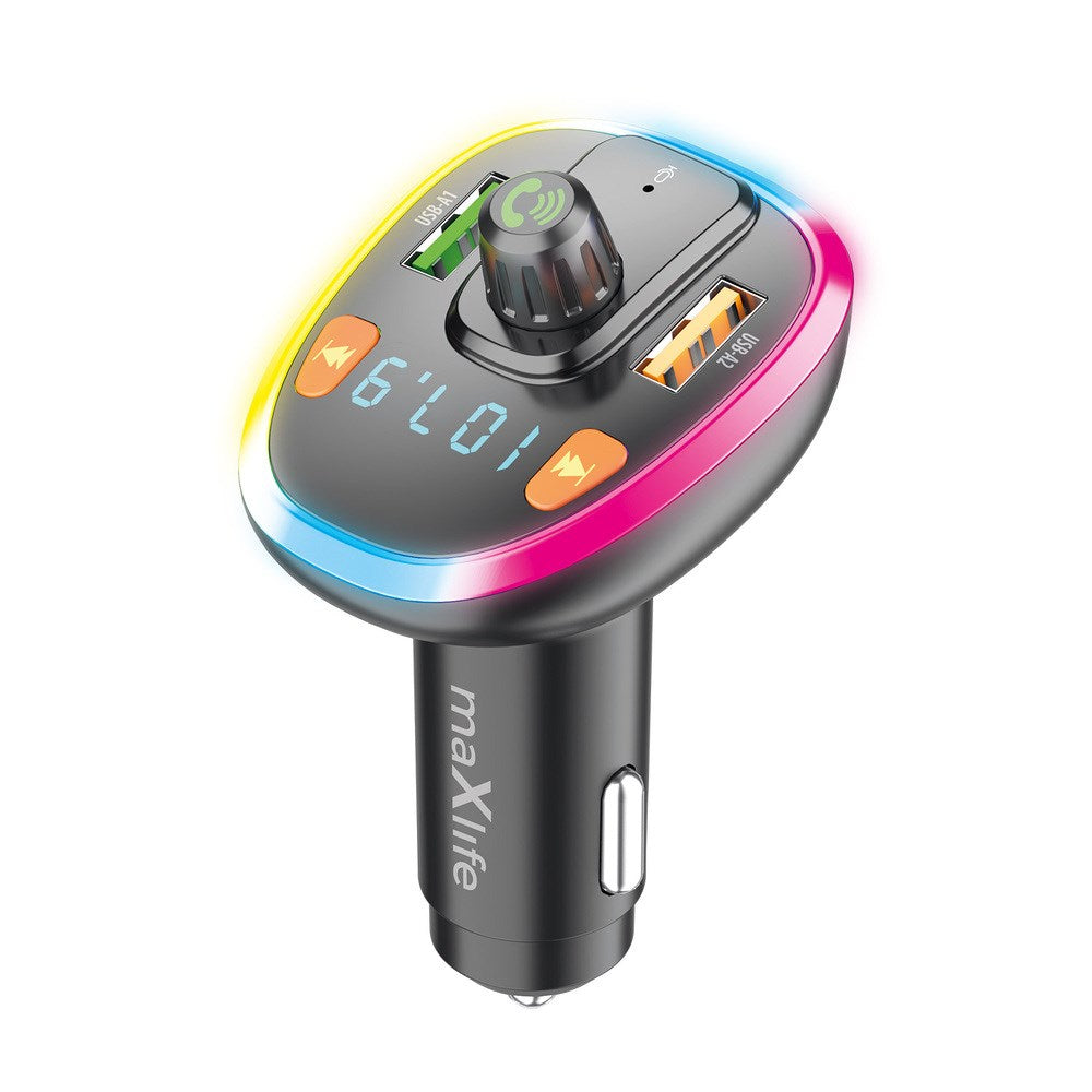 Maxlife Bluetooth FM Transmitter - 2x USB-A - Svart