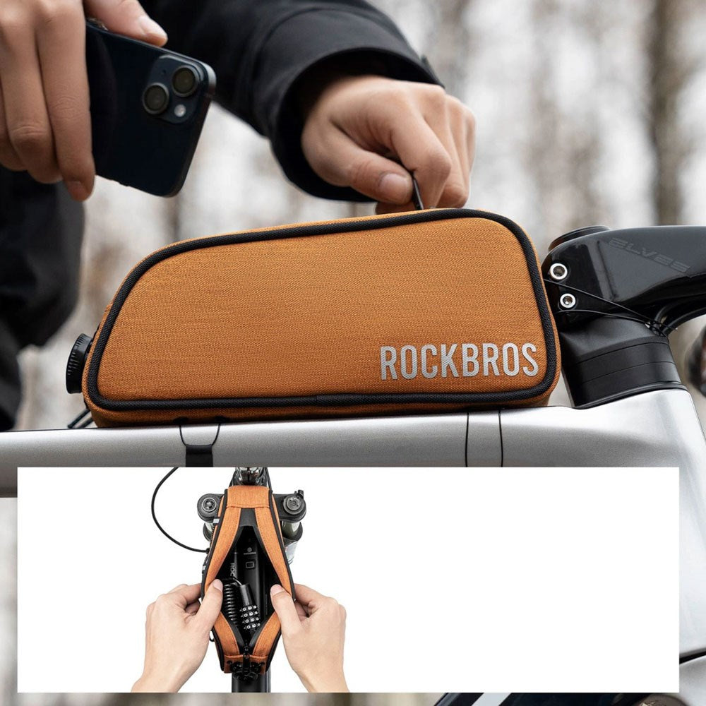 Rockbros Cykelväska för Cykelram - 0.7L - Orange
