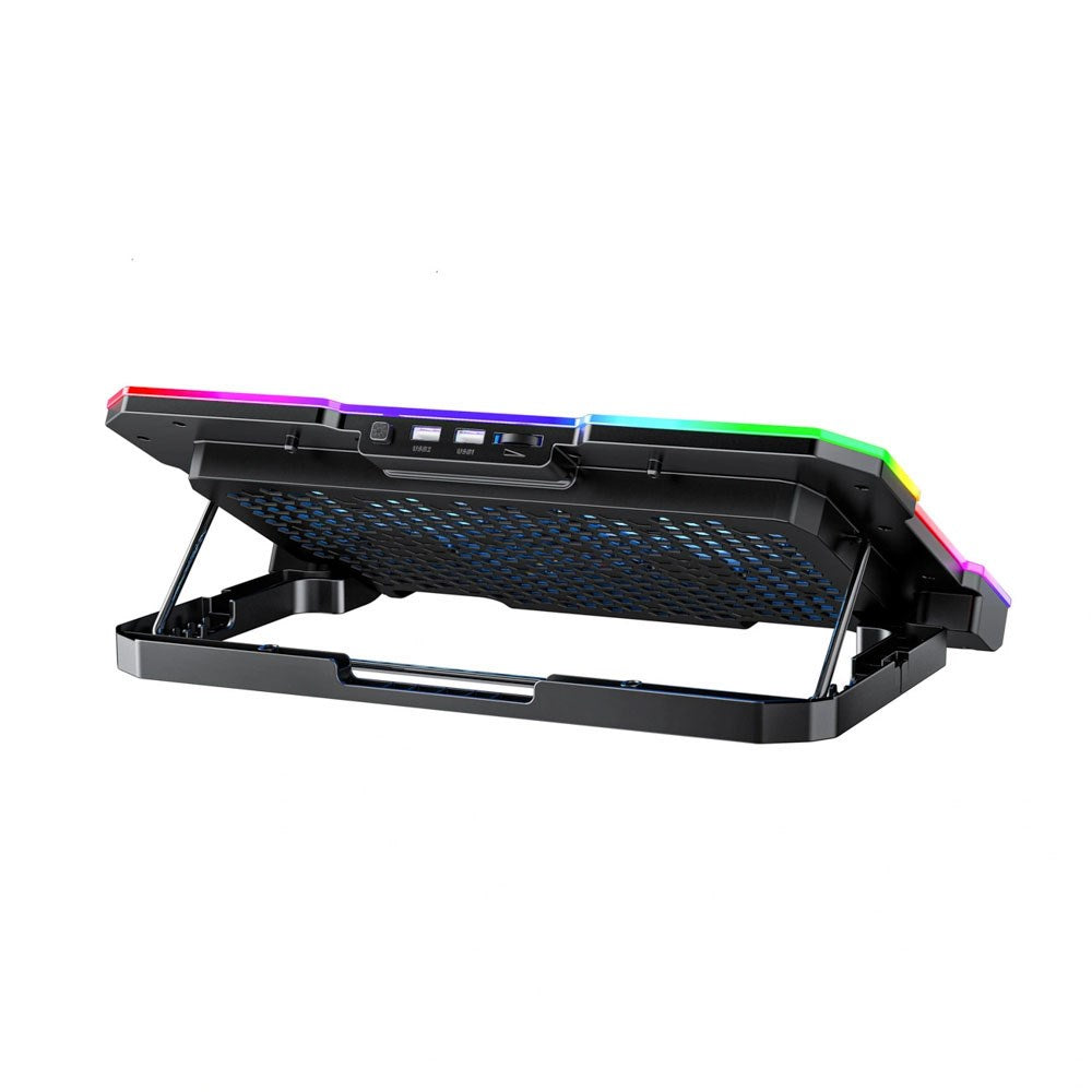 Wozinsky NitroCool Datorstativ med RGB-Belysning & Kylning - Svart