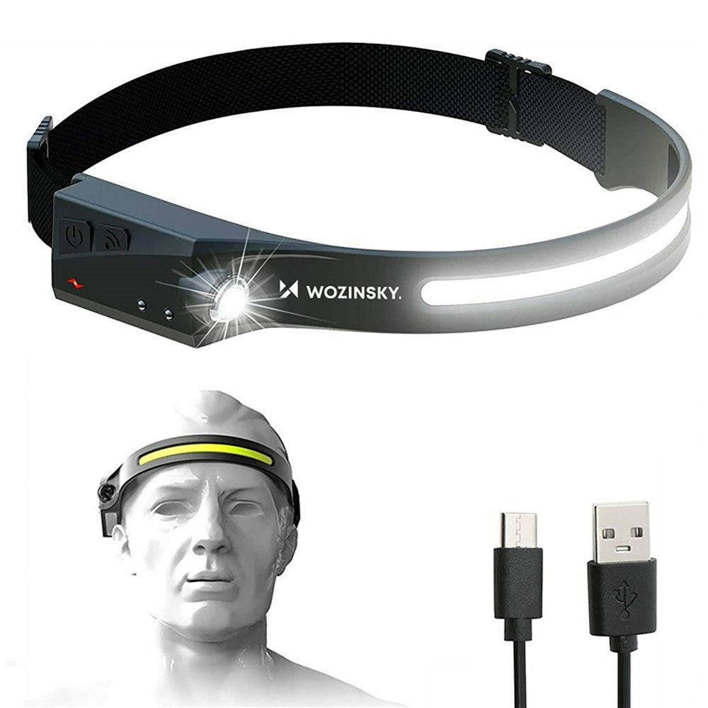 Wozinsky WLC-1200 Pannlampa med 350 lm & Rörelsesensor - Svart