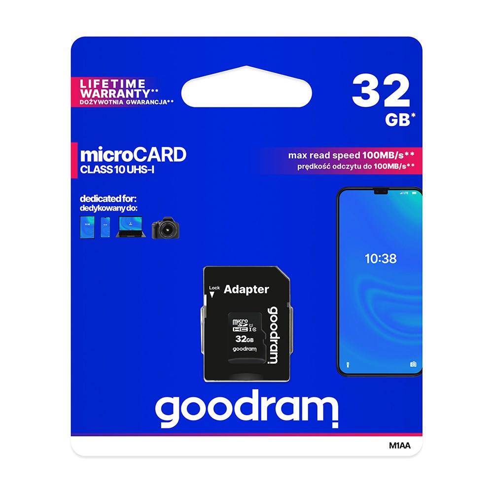 GoodRam 32GB Micro SDHC Minneskort - Svart