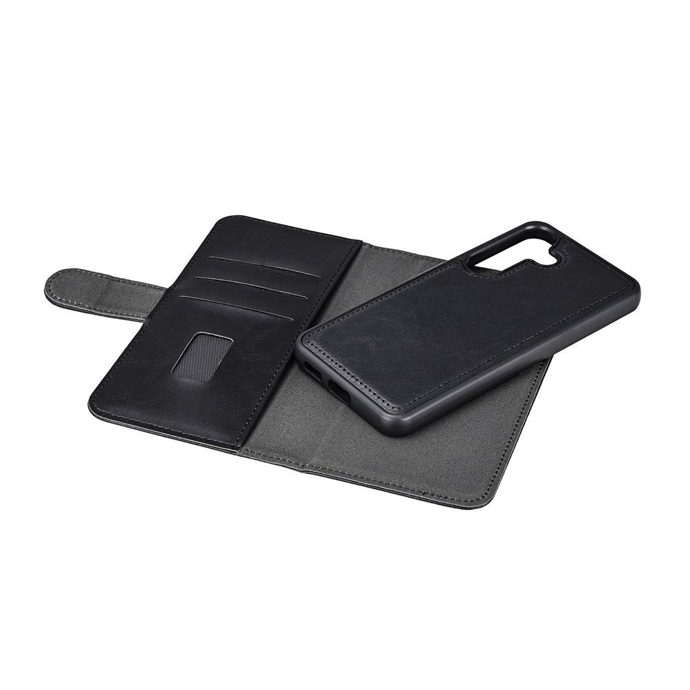 Samsung Galaxy S25+ (Plus) GEAR 2-i-1 Fodral i Konstläder med Korthållare - Svart