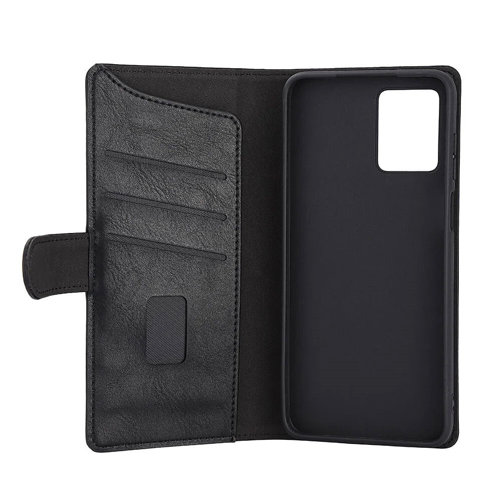 Motorola Moto G53 GEAR Konstläder Fodral med Korthållare & Stativfunktion - Svart