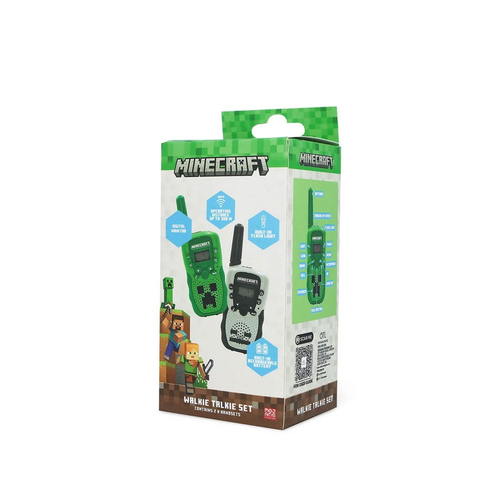 OTL MINECRAFT Digitalt Walkie Talkie Set - 2 st - Grå / Grön