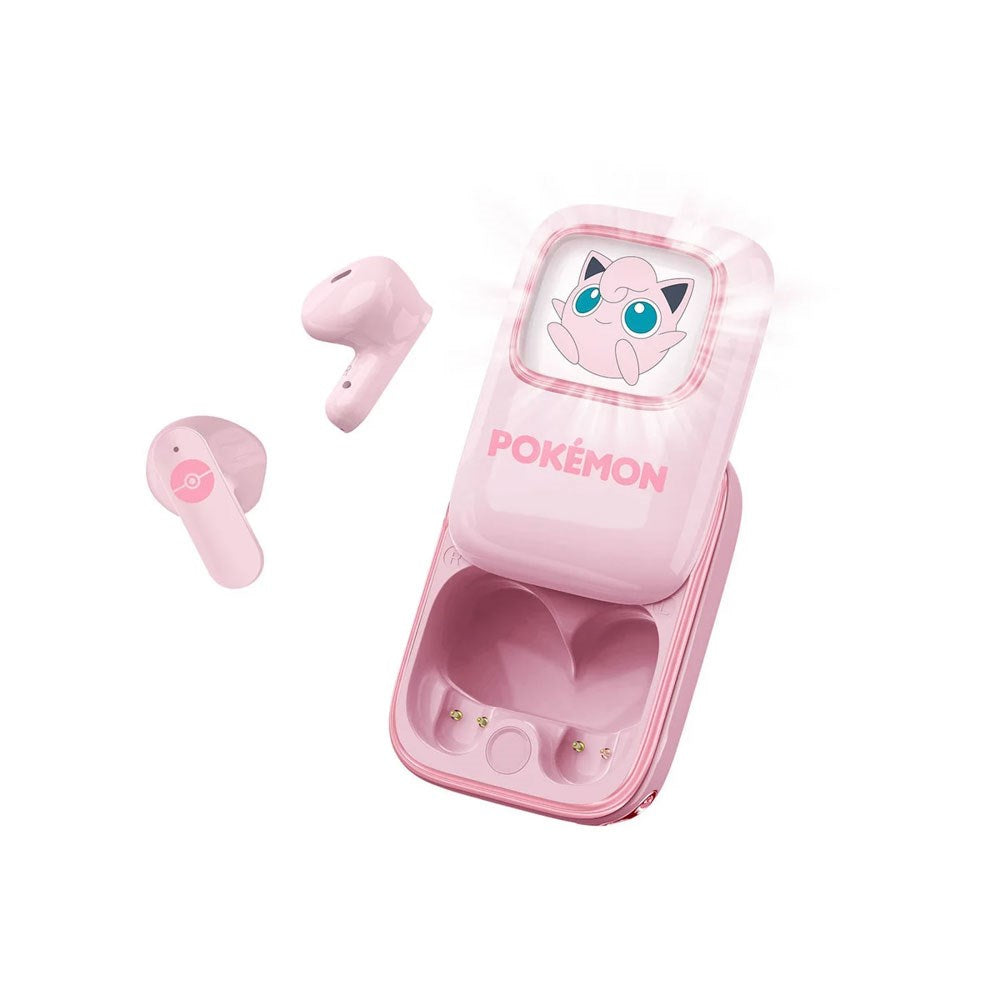 Jigglypuff OTL True Wireless In-Ear Headset med Uppskjutbart Laddningsfodral - Rosa