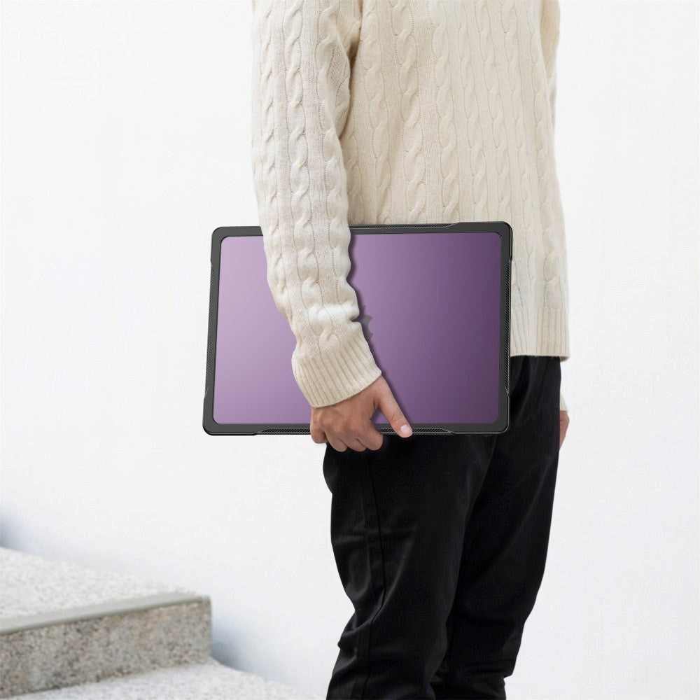 MacBook Air 15" M2/M3/M4 (2023-2025) Hårdplast Skal - Transparent / Lila