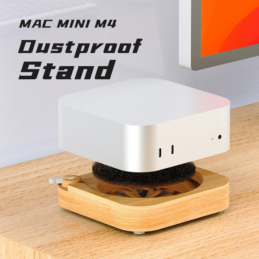 Mac Mini M4 / M4 Pro Träställ – Stövskydd, Kylning & Elegant Design