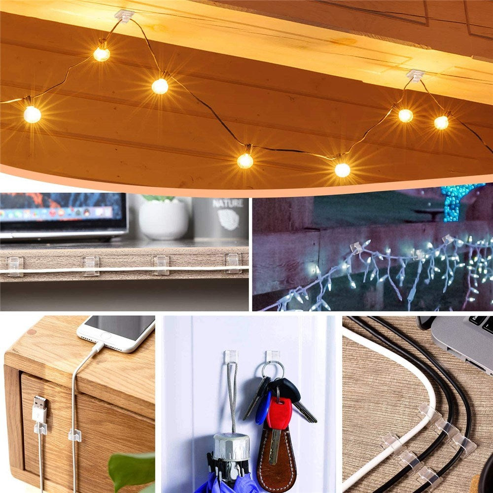 Multifunktionell Kabelhållare - 10 st. - Svart