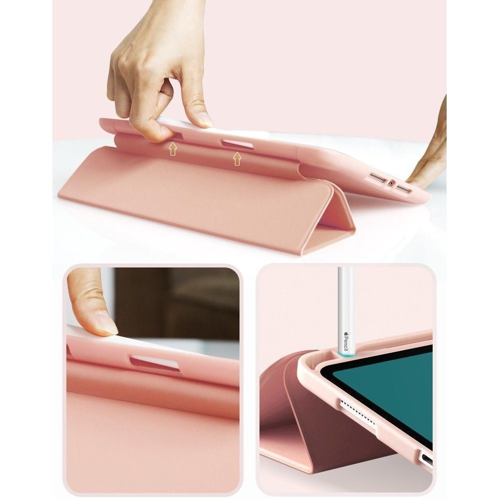 iPad Air 10.9-11" (2025-2020) Tech-Protect Smartcase Tri-Fold Fodral med Stylus Pen Hållare - Marinblå