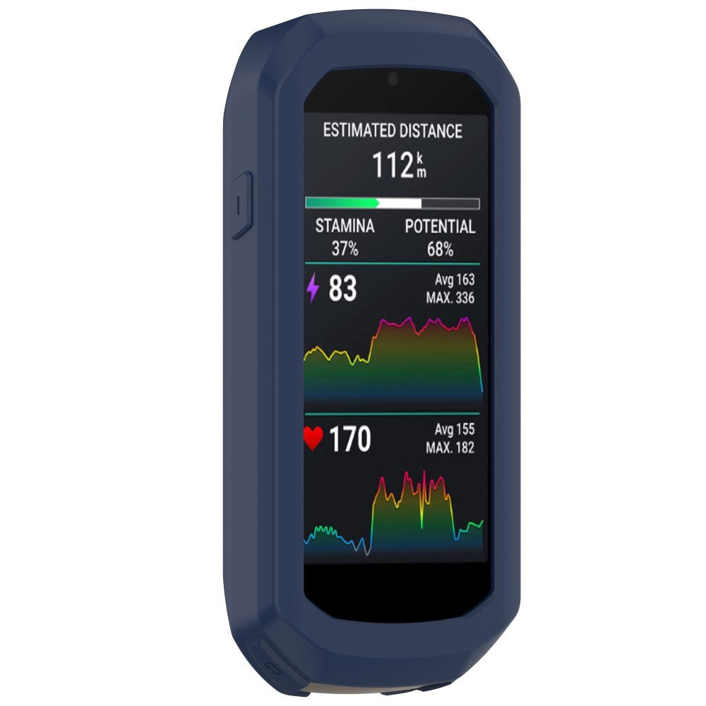 EIDERWOOD Garmin Edge 1050 Silikon Cykel Dator Skal - Mörkblå