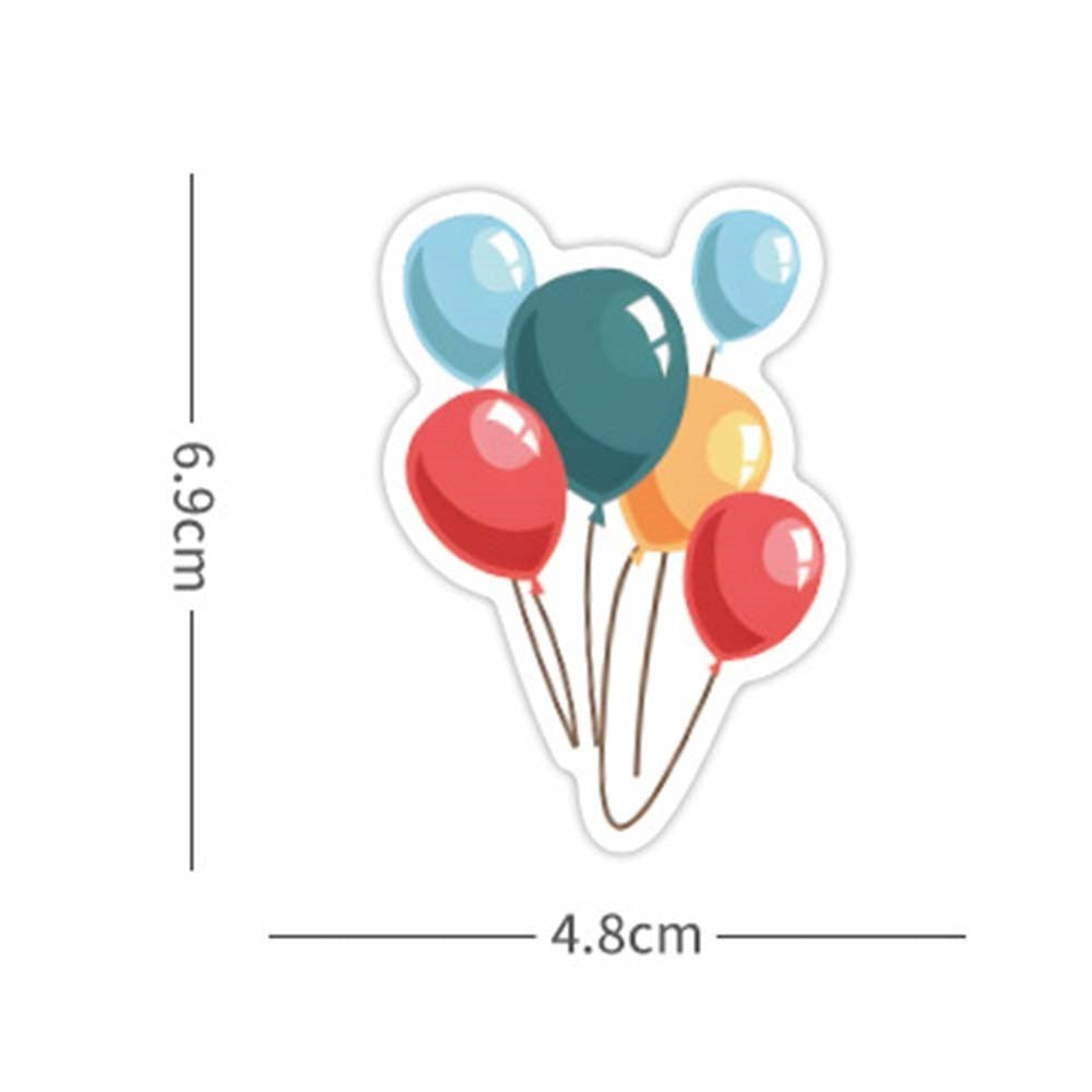 60 x Dekorative Klistremerker - Ballonger