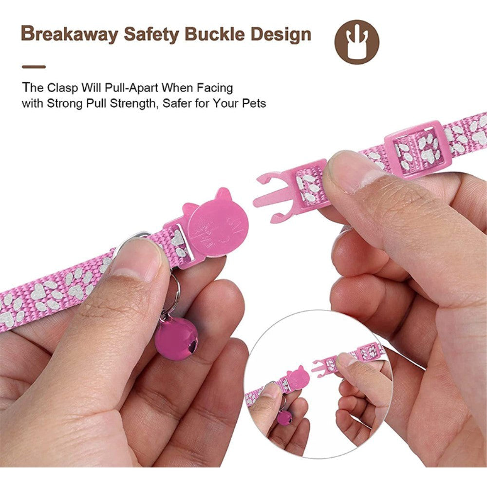 Katthalsband med AirTag Silikon Skal & Reflektorer - Rosa