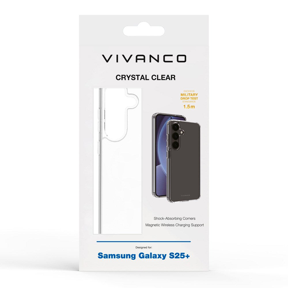 Samsung Galaxy S25+ (Plus) Vivanco Crystal Clear Baksideskydd – Transparent