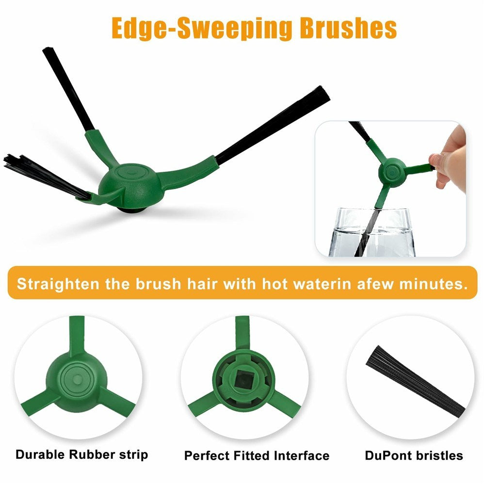 Dammsugarborste till iRobot Roomba Combo 105 Robotdammsugare – Grön + Svart