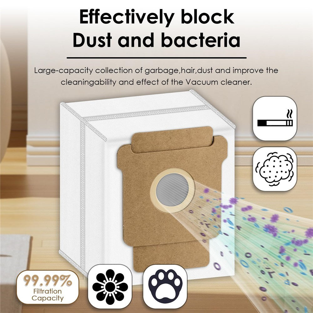Dammsugarpåse för iRobot Roomba Combo / 105 / 205 / 405 Plus / 505 Plus Robotdammsugare – Vit