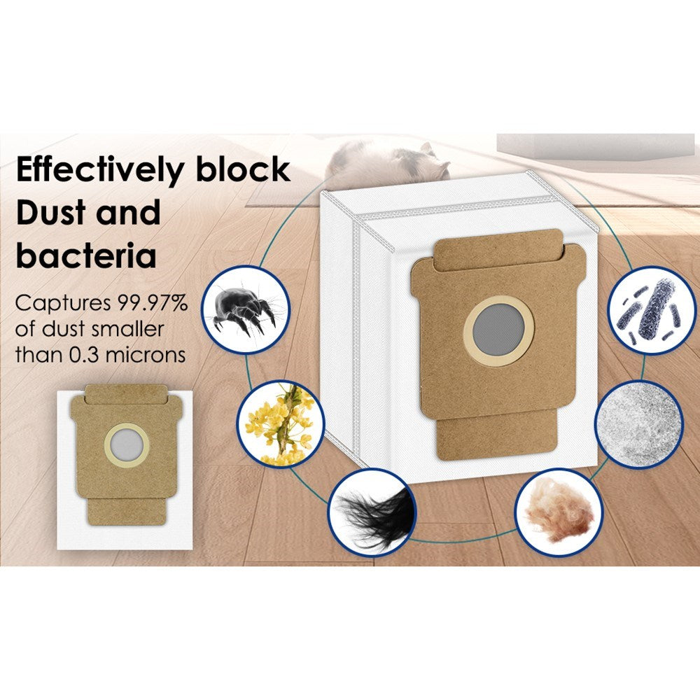 Dammsugarpåse för iRobot Roomba Combo / 105 / 205 / 405 Plus / 505 Plus Robotdammsugare – Vit