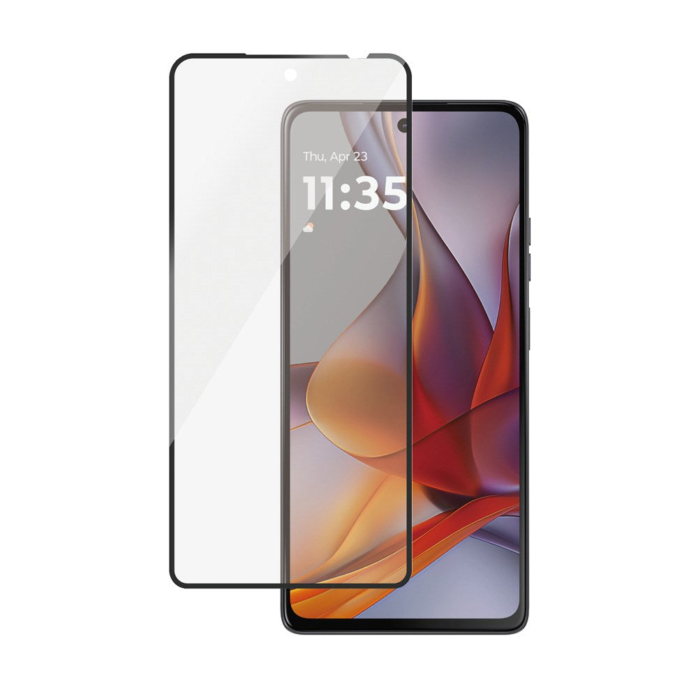 Motorola Moto G75 (5G) - PanzerGlass Ultra-Wide Fit Skärmskyddsglas - Transparent / Svart Kant