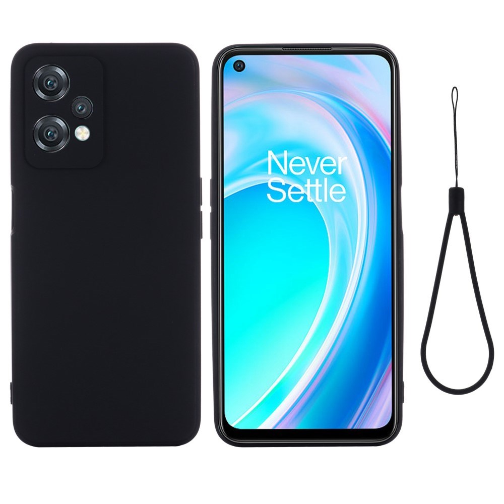 EIDERWOOD OnePlus Nord CE 2 Lite (5G) Liquid Silikon Skal med Rem - Svart