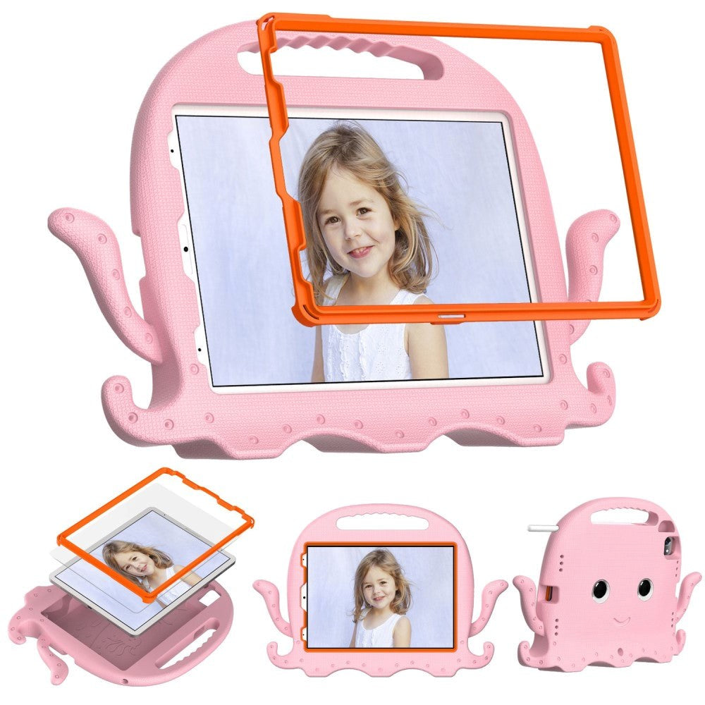 EIDERWOOD iPad Air 11" (2025 / 2024) / Pro 11" (2025 - 2018) Barnskal med Axelrem & Handhållare - Bläckfisk - Babby Pink