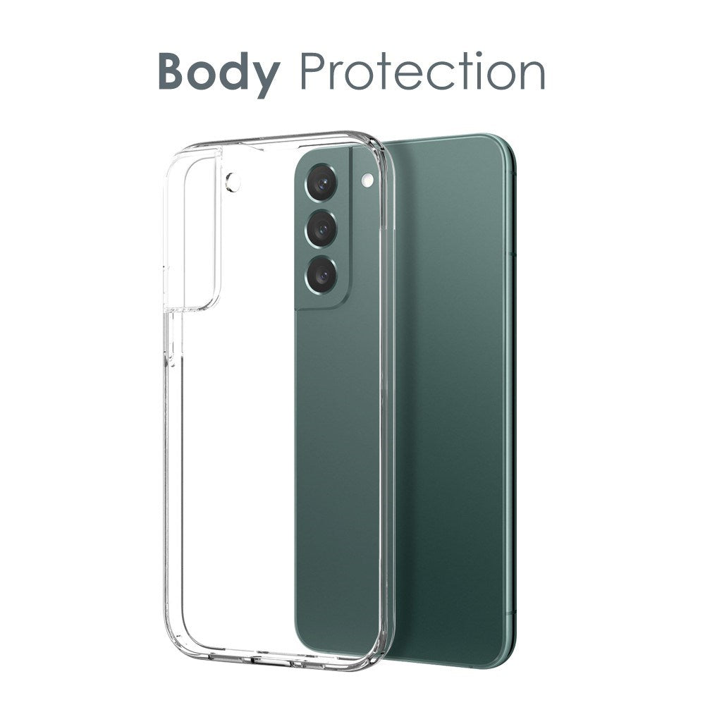 NORTHJO Samsung Galaxy S22 | 3-i-1 360° Skyddsset med Skal | Skärmskydd | Kameralinsskydd - Genomskinlig