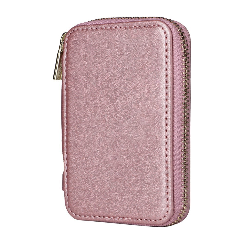 EIDERWOOD Magnetisk Plånbok / Korthållare med Dragkedja - MagSafe Kompatibel - Rose Gold