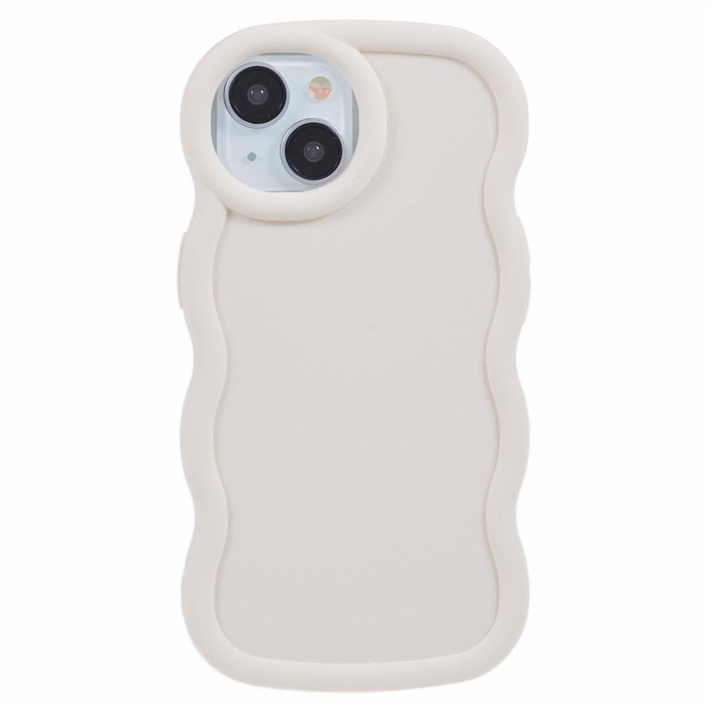 iPhone 15 EIDERWOOD Flexibelt Plast Wavy Skal - Vit