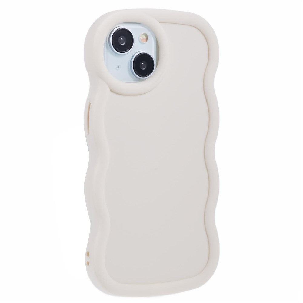 iPhone 15 EIDERWOOD Flexibelt Plast Wavy Skal - Vit