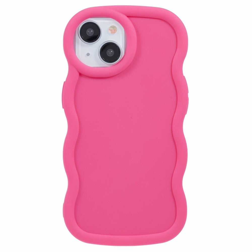 iPhone 15 EIDERWOOD Flexibelt Plast Wavy Skal - Pink