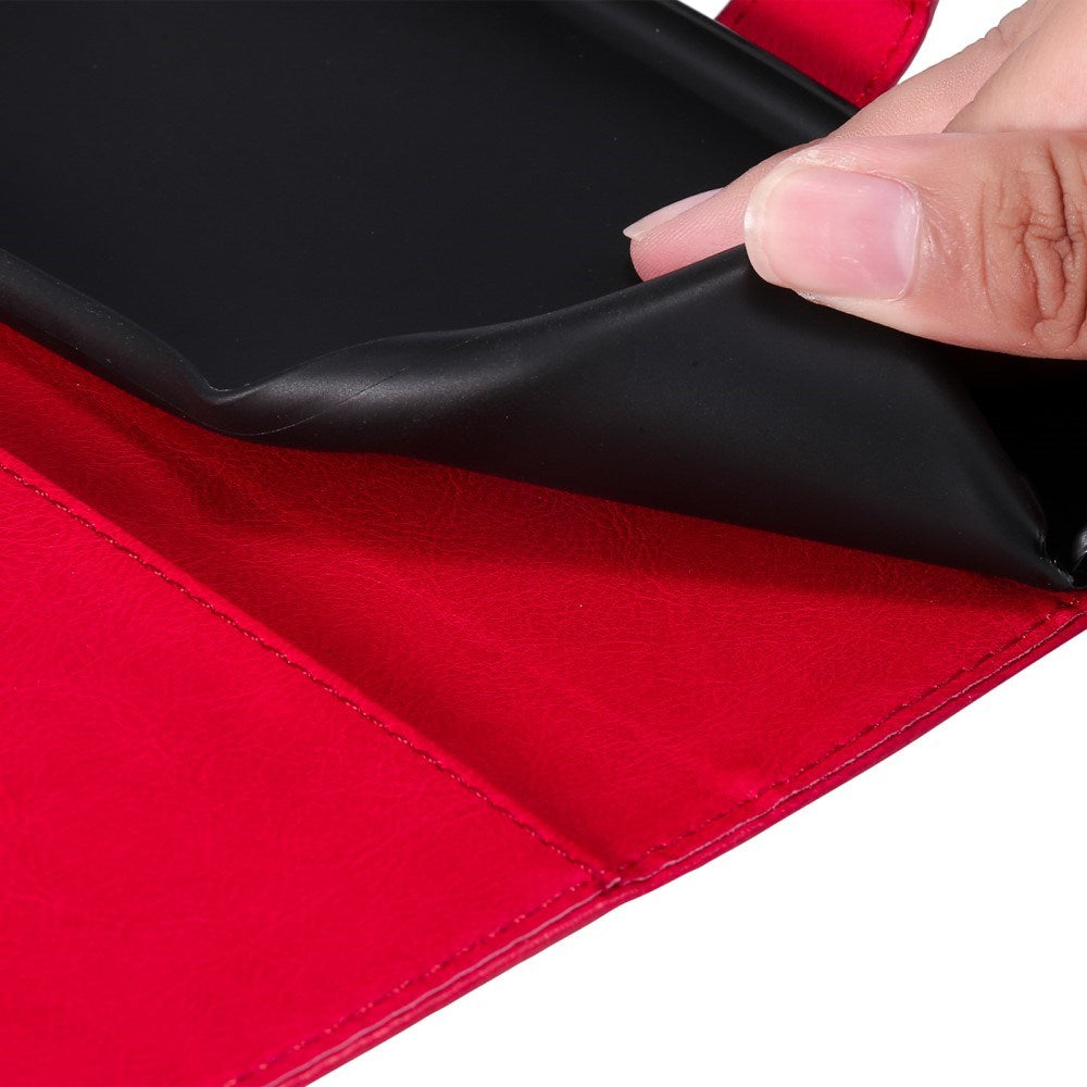 EIDERWOOD iPhone 16 Pro Plånboksfodral i Konstläder med Rem - Röd