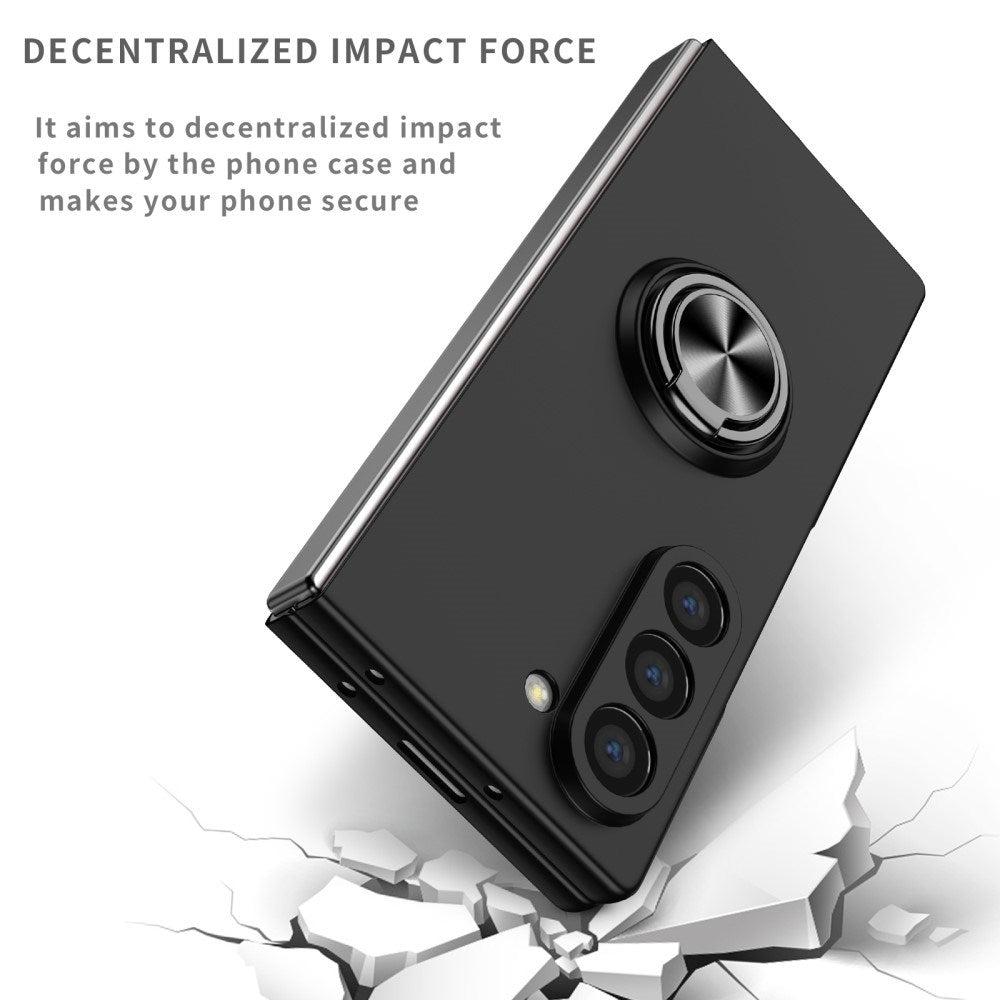 EIDERWOOD Samsung Galaxy Z Fold6 Plast Skal m. Magnetiskt Stativ - Svart