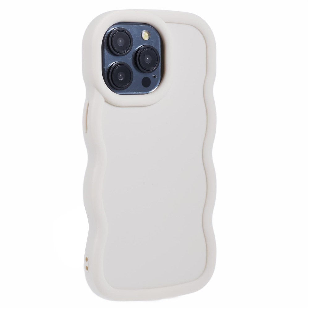 iPhone 15 Pro EIDERWOOD Flexibelt Plast Wavy Skal - Vit