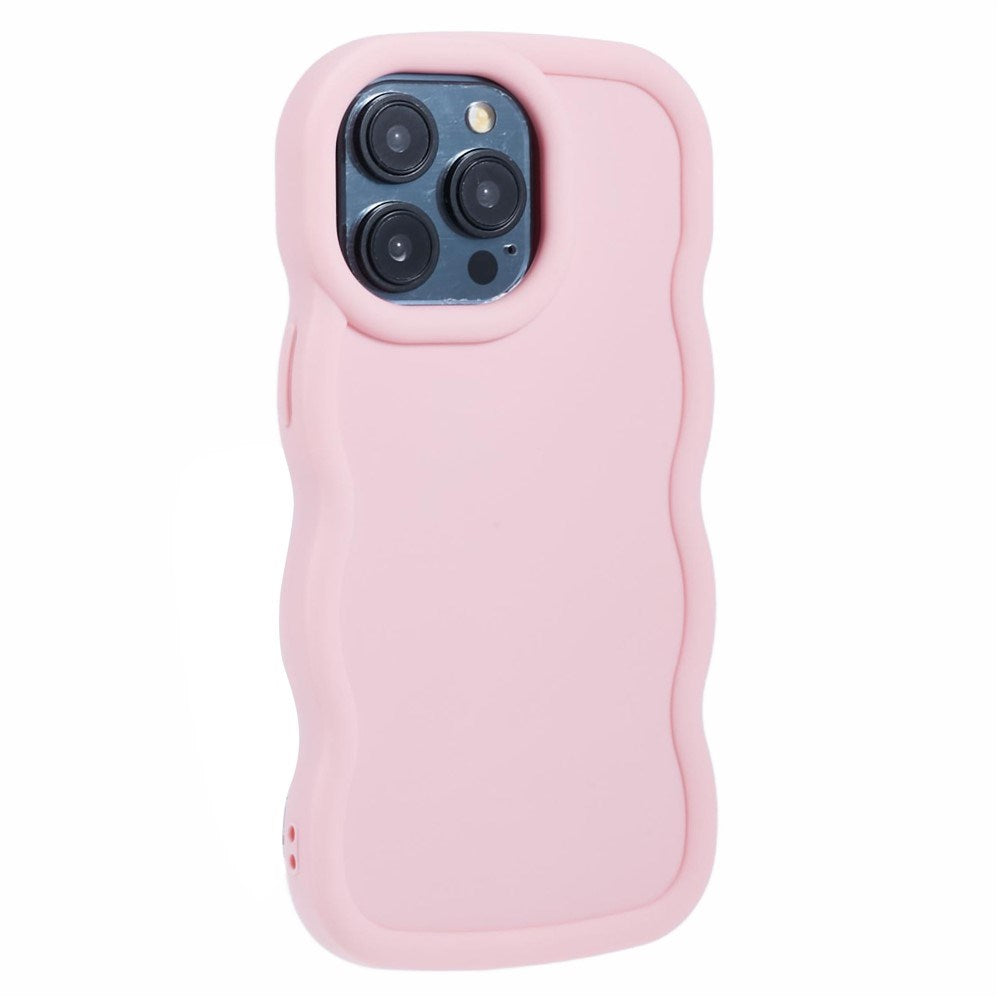 iPhone 14 Pro EIDERWOOD Flexibelt Plast Wavy Skal - Rosa