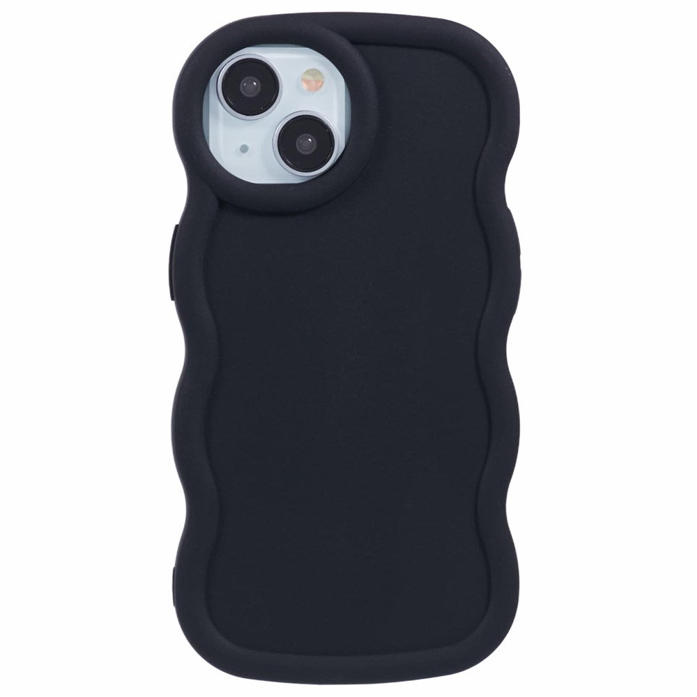 iPhone 14 EIDERWOOD Flexibelt Plast Wavy Skal - Svart