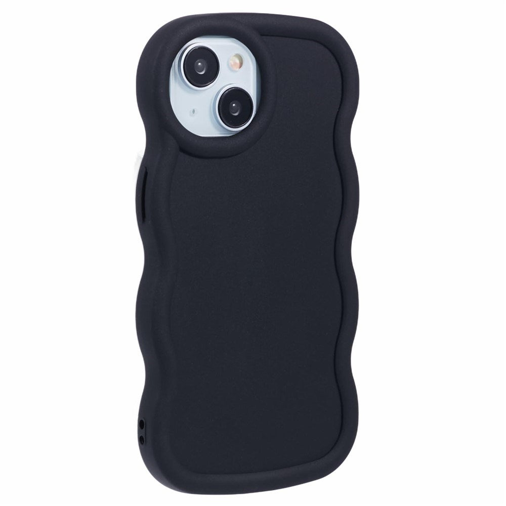 iPhone 14 EIDERWOOD Flexibelt Plast Wavy Skal - Svart