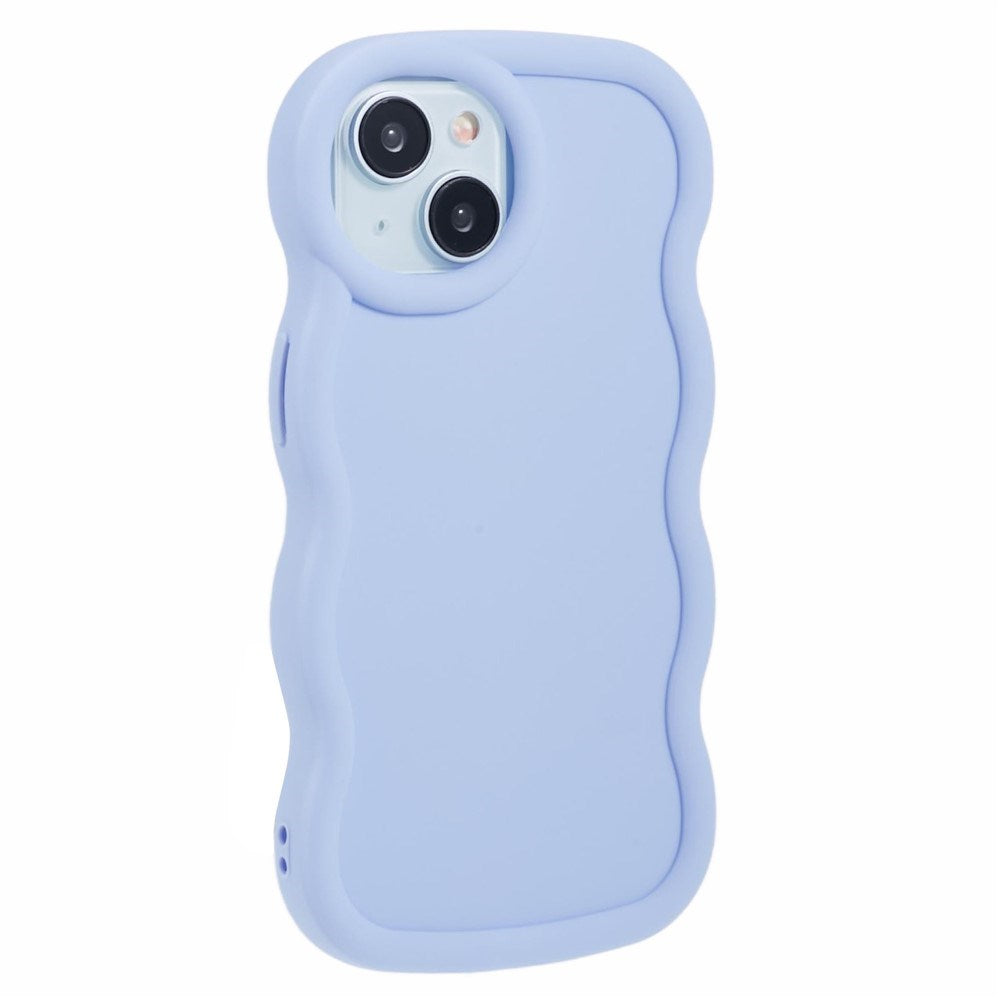 iPhone 14 EIDERWOOD Flexibelt Plast Wavy Skal - Lila