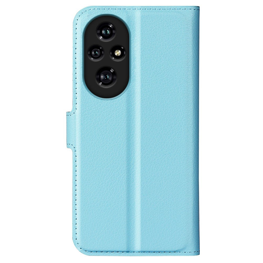 EIDERWOOD Honor 200 Pro (5G) Konstläder Flip Fodral m. Korthållare & Ställfunktion - Blå