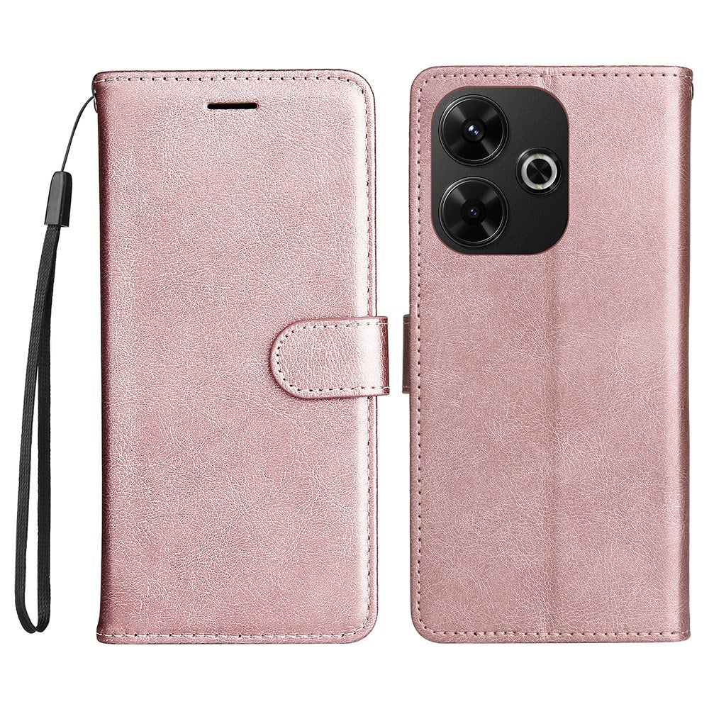 EIDERWOOD Xiaomi Redmi 13 Plånboksfodral i Konstläder med Rem - Rose Gold