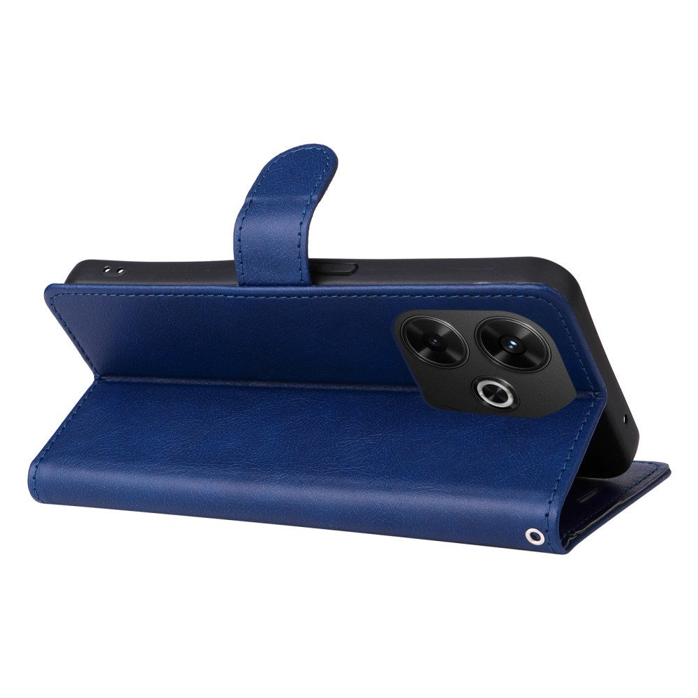 EIDERWOOD Xiaomi Redmi 13 Plånboksfodral i Konstläder med Rem - Blå