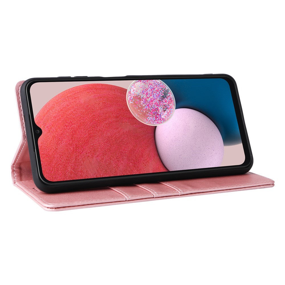 EIDERWOOD Samsung Galaxy A13 (4G/5G) / A04s / M13 Konstläder Flip Fodral m. Korthållare & Ställfunktion - Rosa