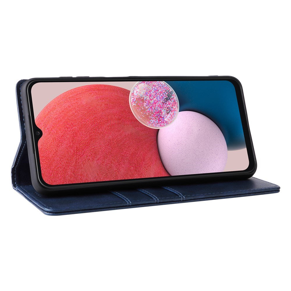 EIDERWOOD Samsung Galaxy A13 (4G/5G) / A04s / M13 Konstläder Flip Fodral m. Korthållare & Ställfunktion - Mörkblå