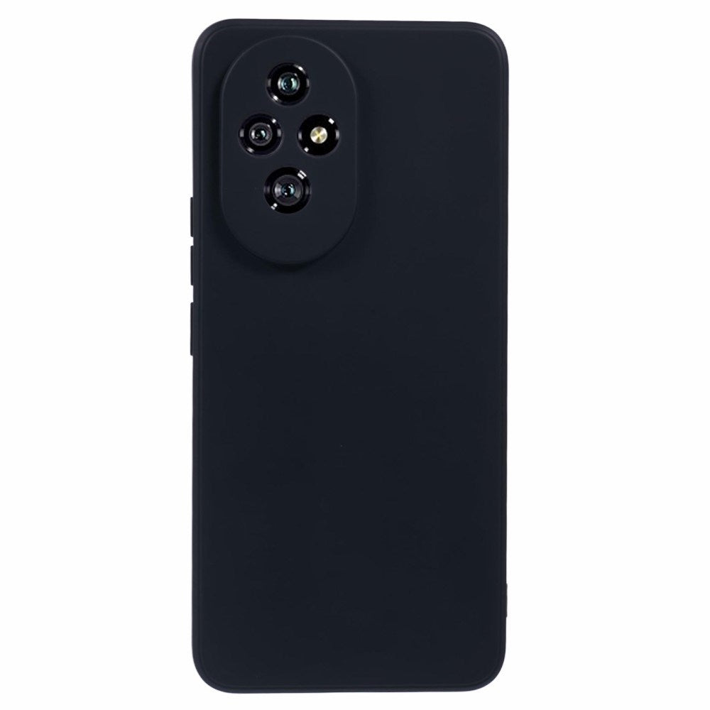 EIDERWOOD Honor 200 5G Fodral – Flexibelt Plast-fodral med Fiberfoder och Precisa Kamerautskärningar - Svart