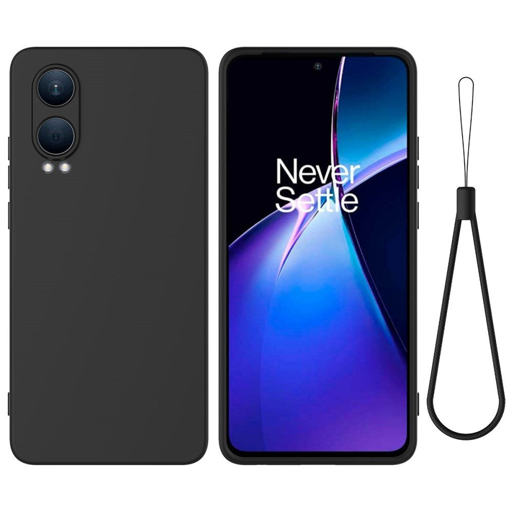 EIDERWOOD OnePlus Nord CE4 Lite (5G) Liquid Silikon Skal m. Rem - Svart