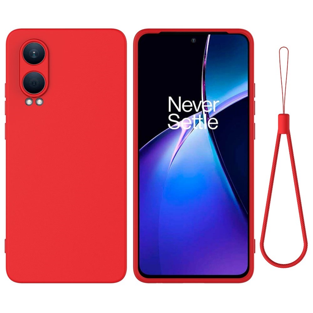 EIDERWOOD OnePlus Nord CE4 Lite (5G) Liquid Silikon Skal m. Rem - Röd