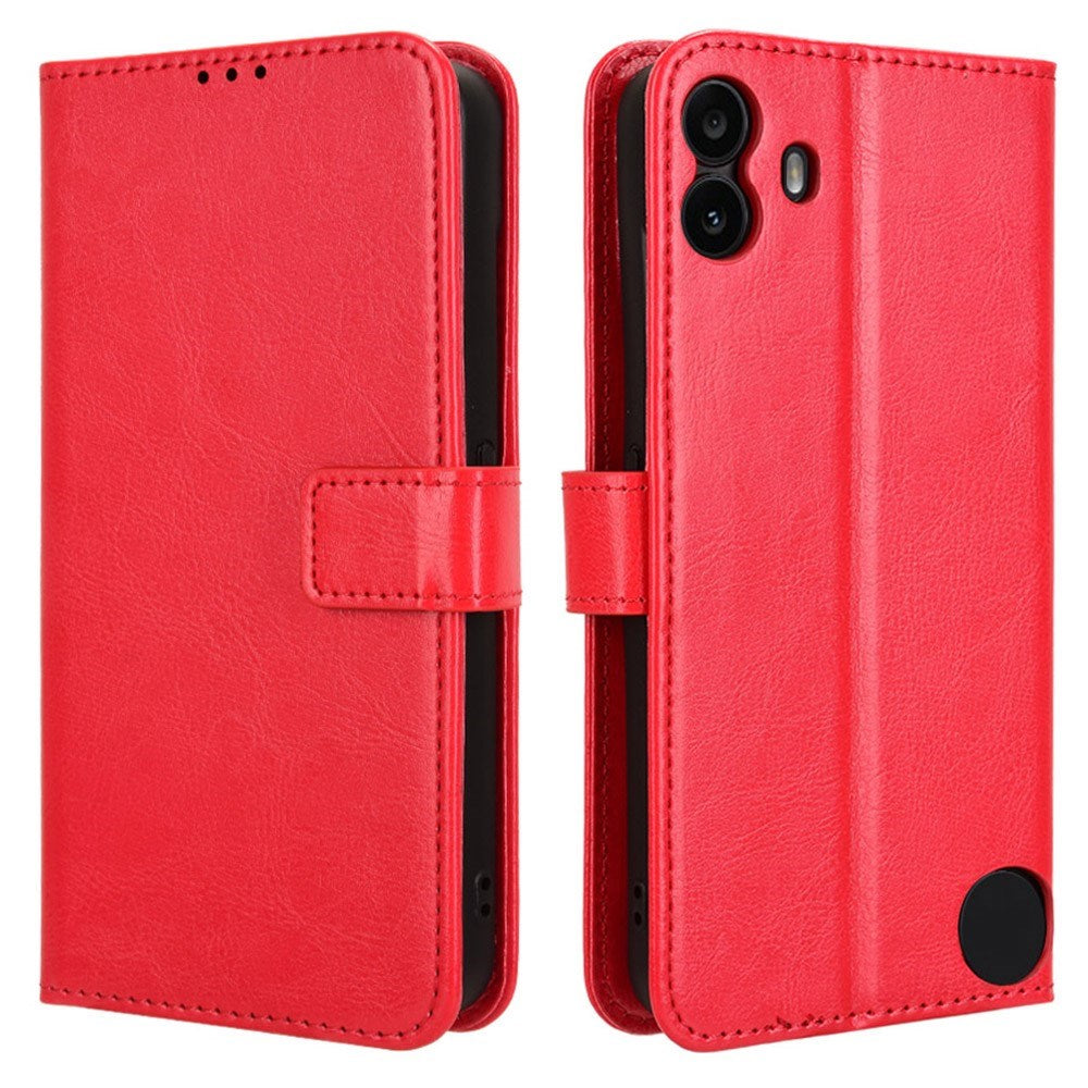 EIDERWOOD Nothing CMF Phone 1 Konstläder Flip Fodral m. Rem - Röd