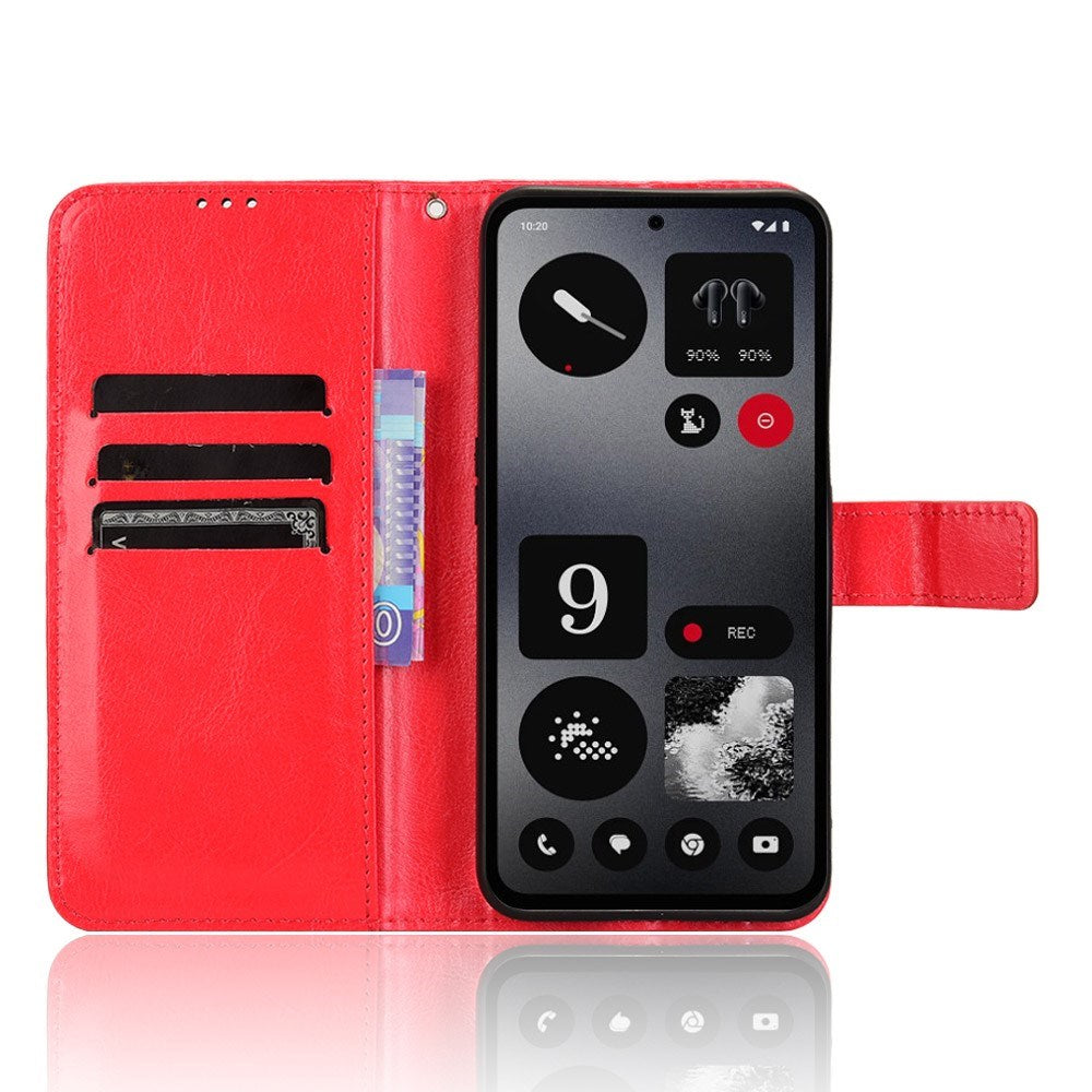 EIDERWOOD Nothing CMF Phone 1 Konstläder Flip Fodral m. Rem - Röd