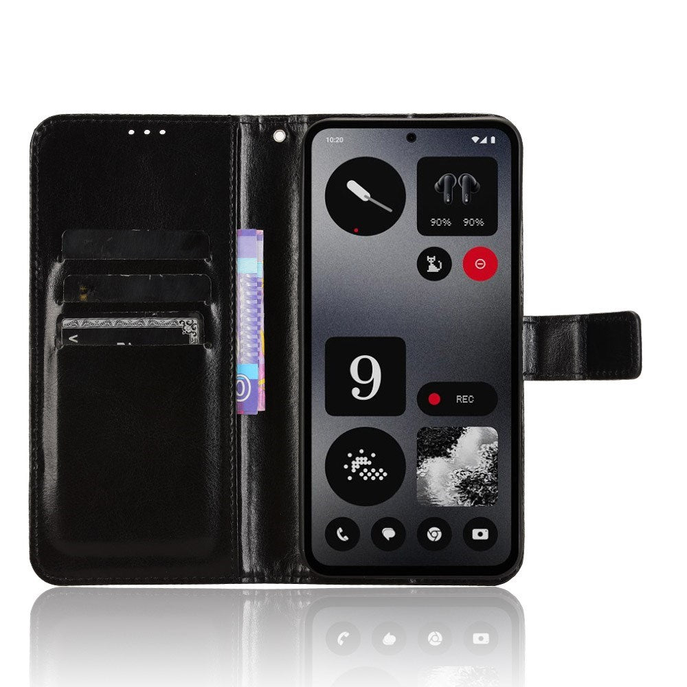 EIDERWOOD Nothing CMF Phone 1 Konstläder Flip Fodral m. Rem - Svart