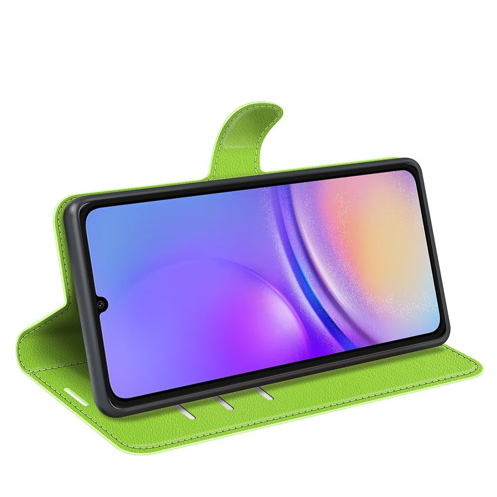 EIDERWOOD Samsung Galaxy A06 Litchi Läder Fodral med Plånbok - Grön