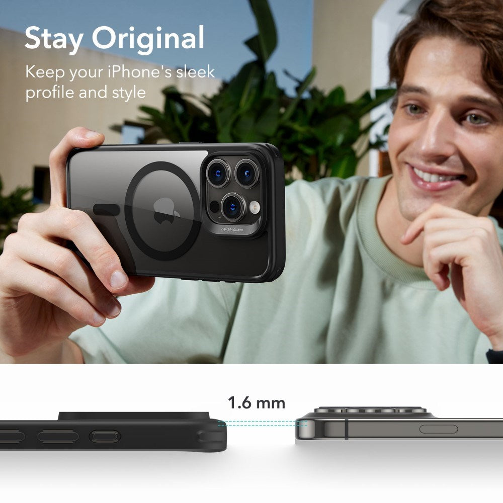 iPhone 16 ESR Hybrid Skal - MagSafe Kompatibelt - Transparent / Svart