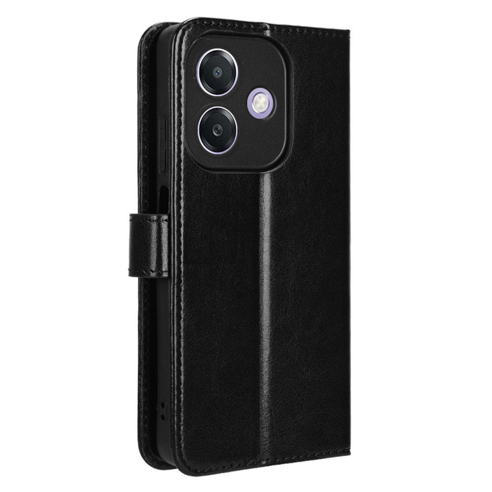 EIDERWOOD Oppo A60 / A40M / A40 Konstläder Fodral med Rem - Svart