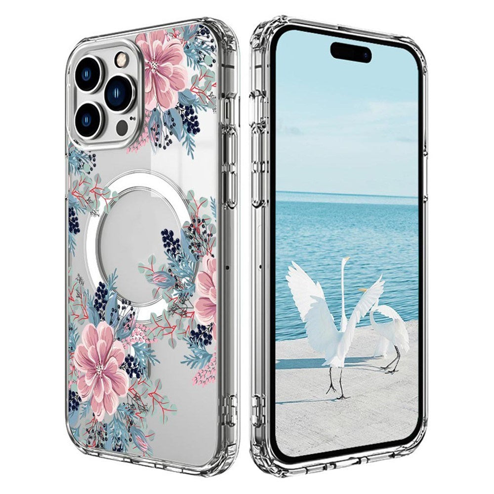 EIDERWOOD iPhone 16 Pro Hybrid Plast Skal - MagSafe Kompatibel - Blommor